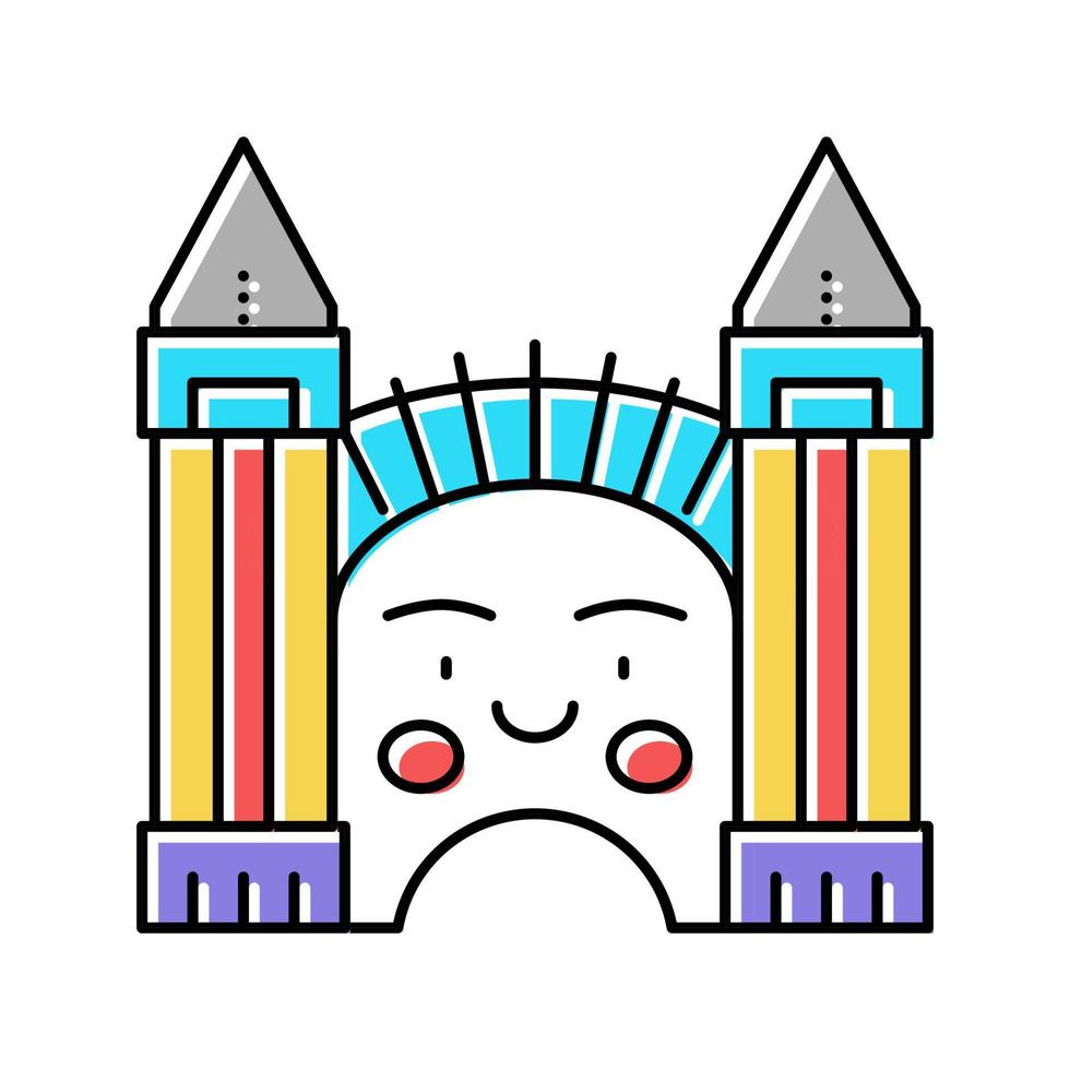 luna park color icon vector illustration