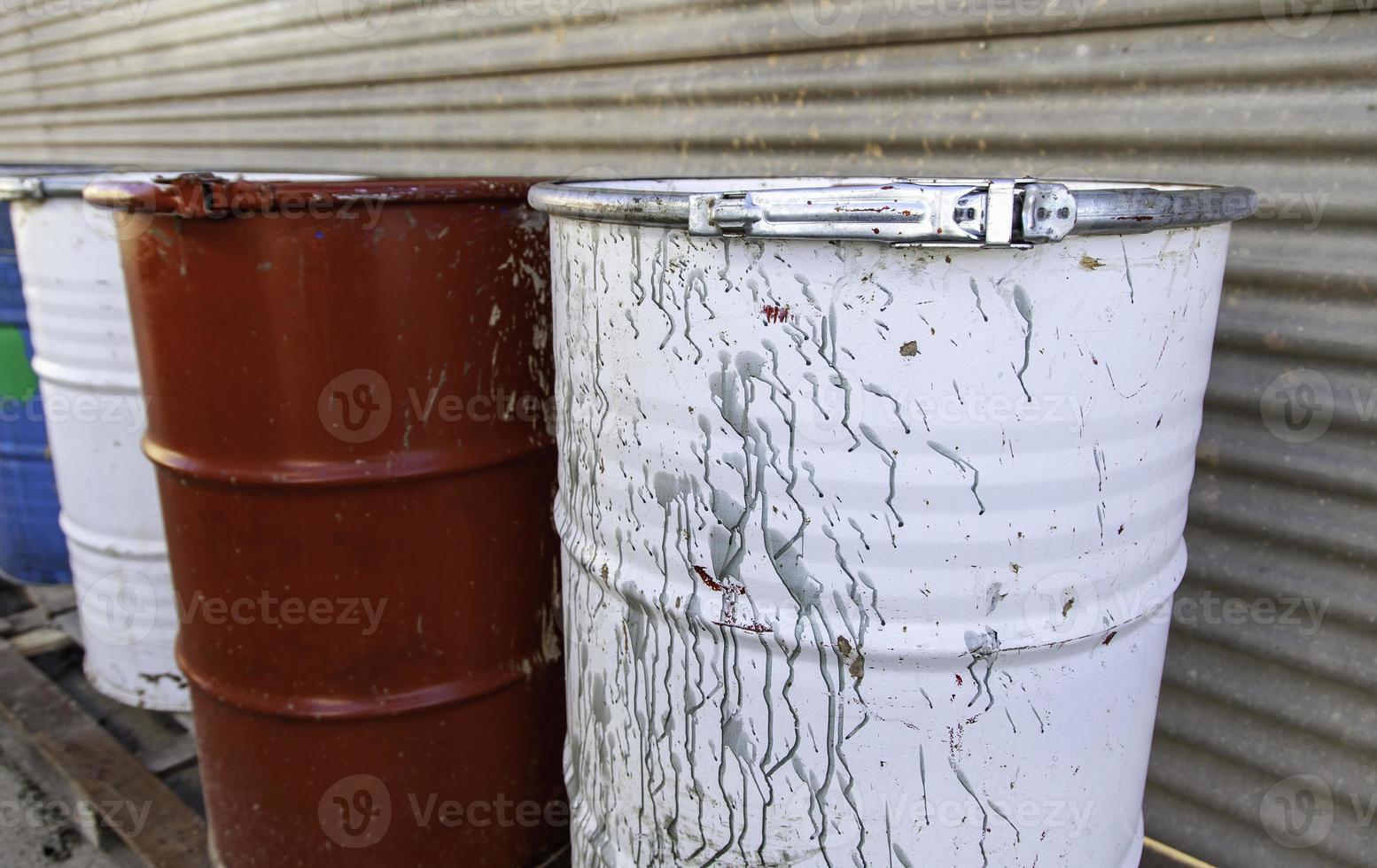 Rusty metal containers photo