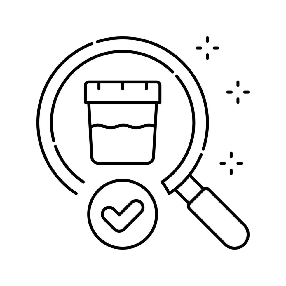 negative drug test line icon vector illustration