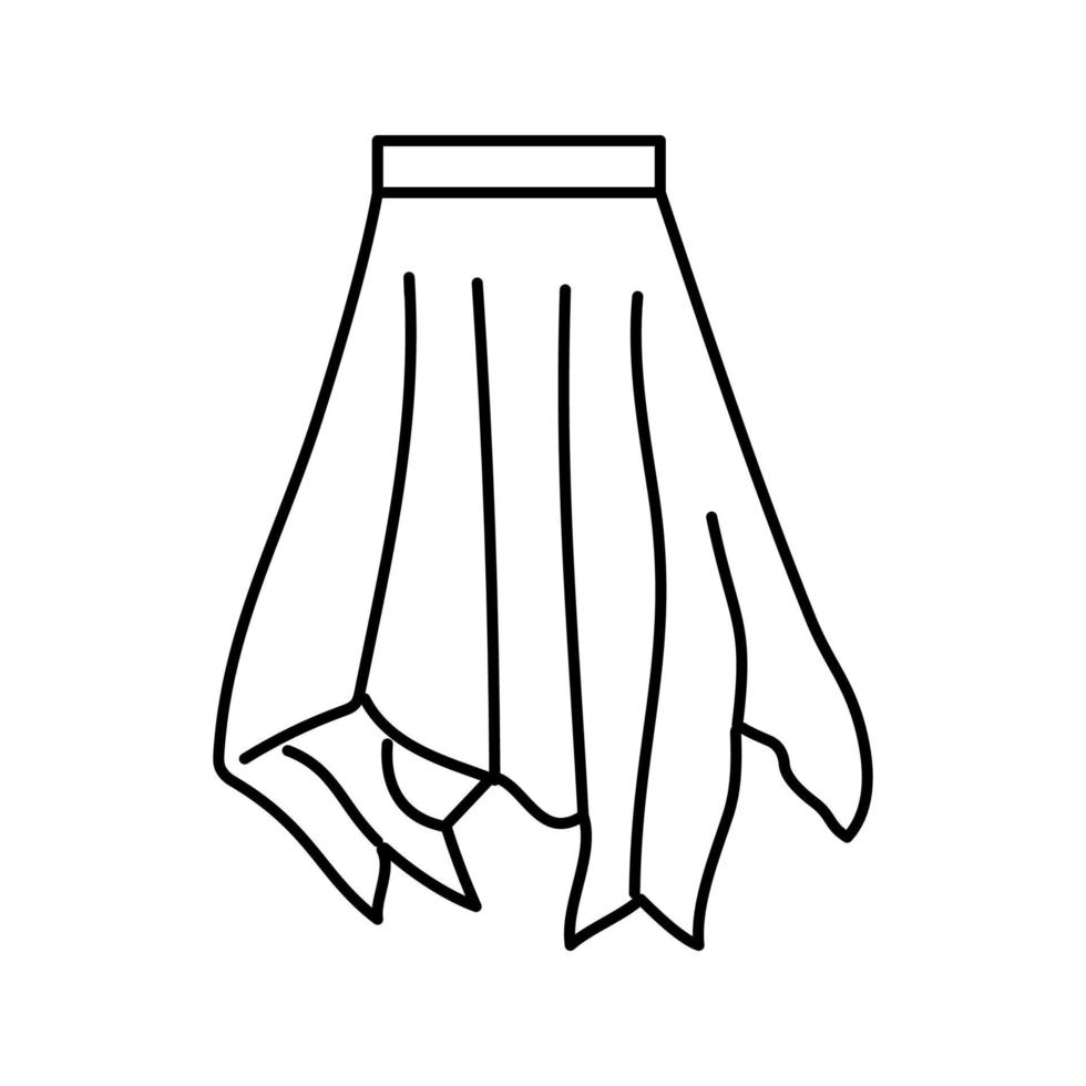 handkerchief skirt line icon vector illustration