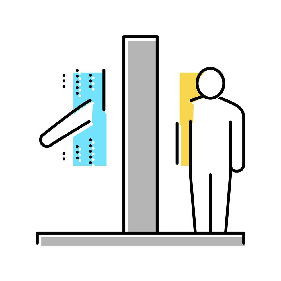 human teleportation color icon vector illustration