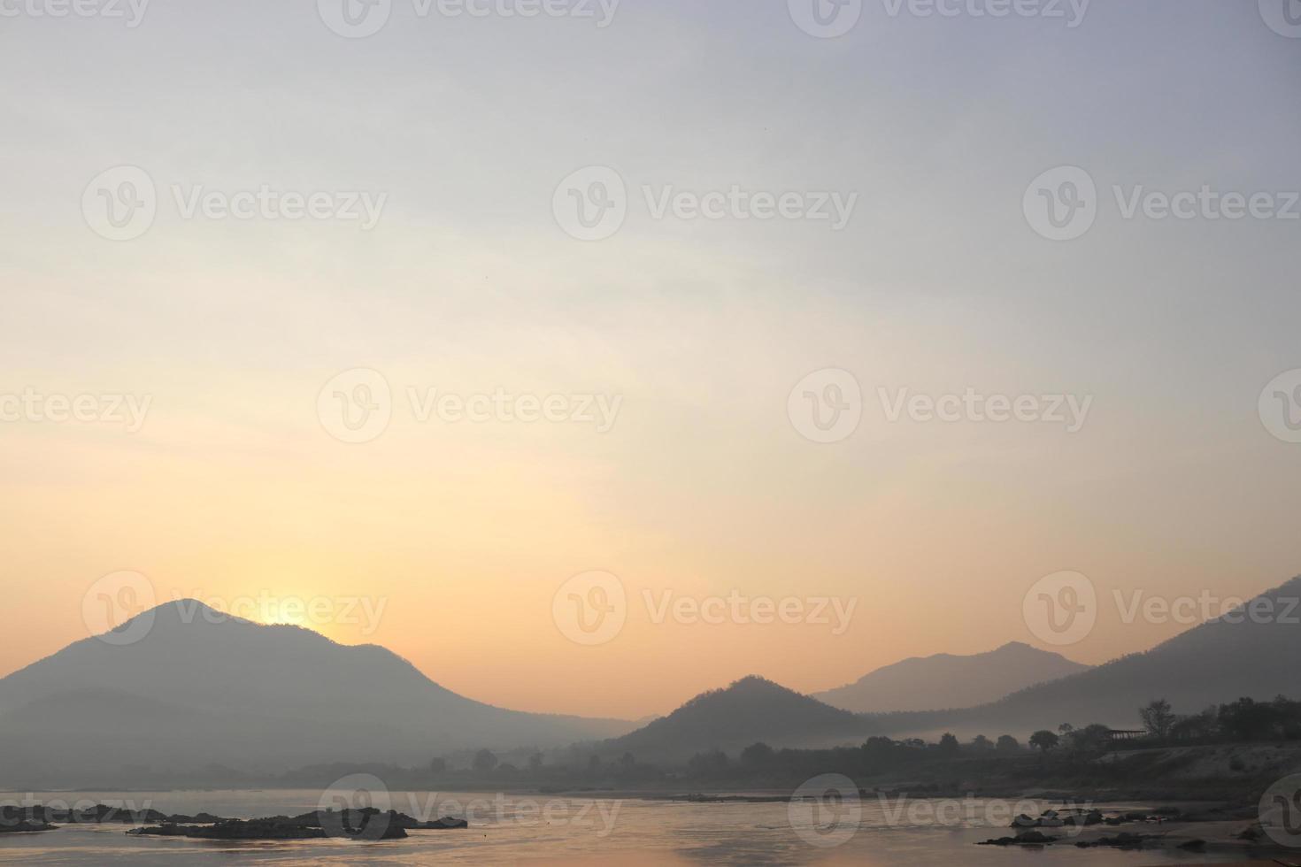 The morning air on the river is beautiful. photo