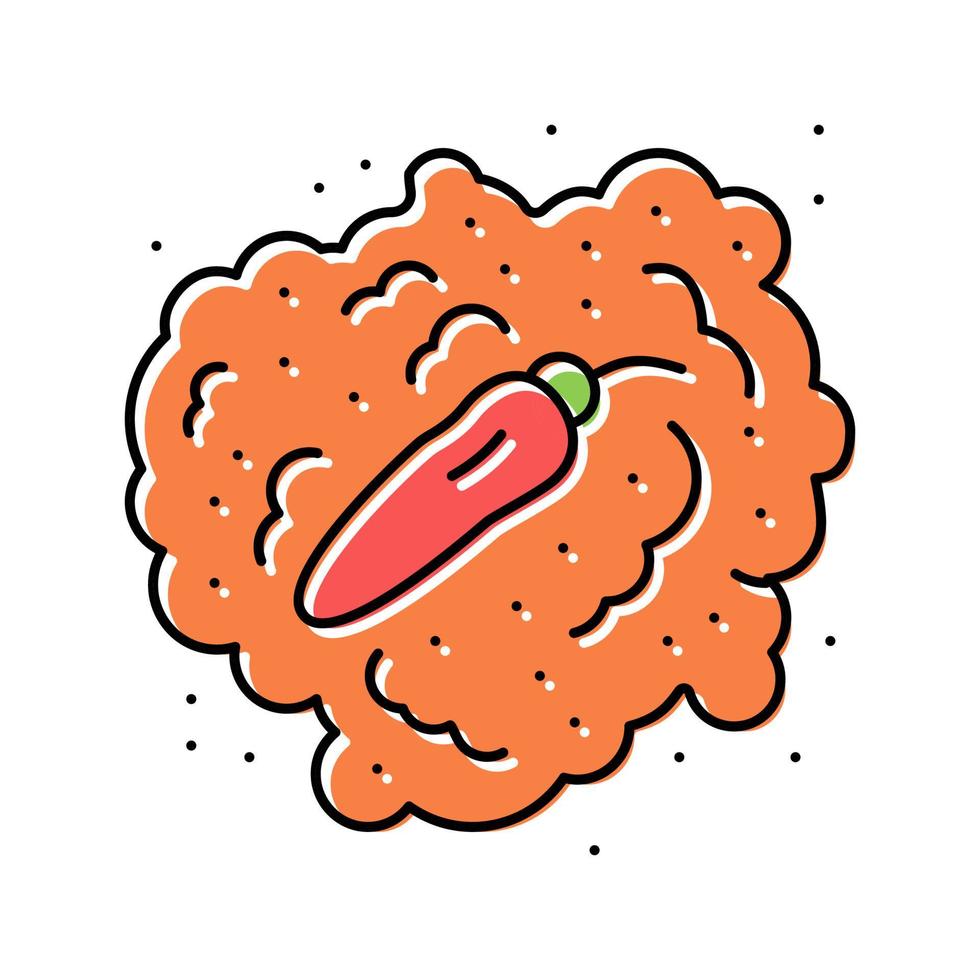 paprika pepper color icon vector illustration
