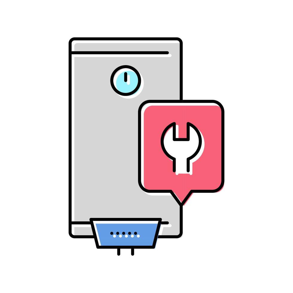 water heater repair color icon vector illustration