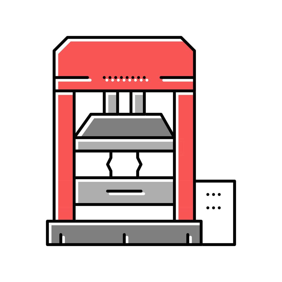 press equipment color icon vector illustration