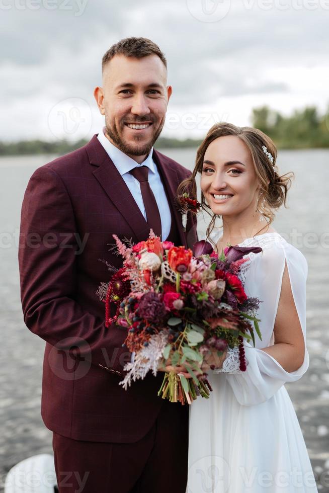 the first meeting of the bride and groom photo