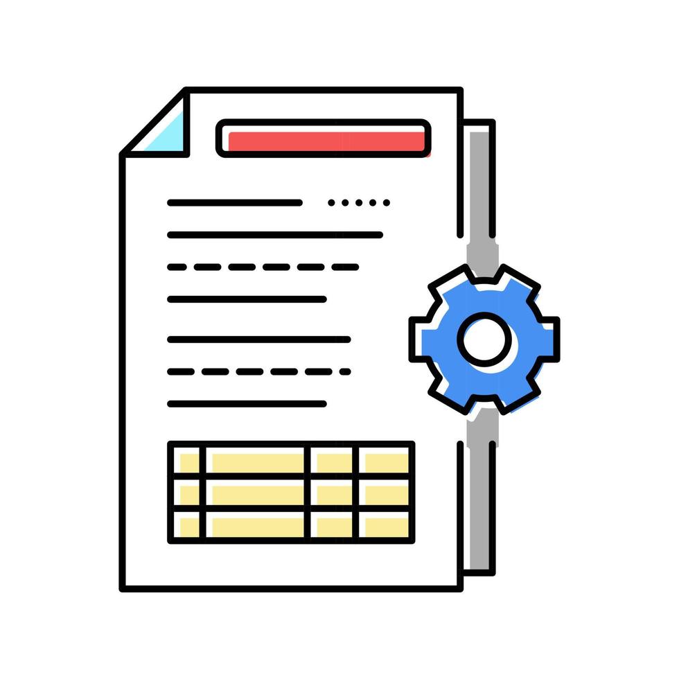 auditoría de procesos operativos y sistemas de control interno icono de color ilustración vectorial vector