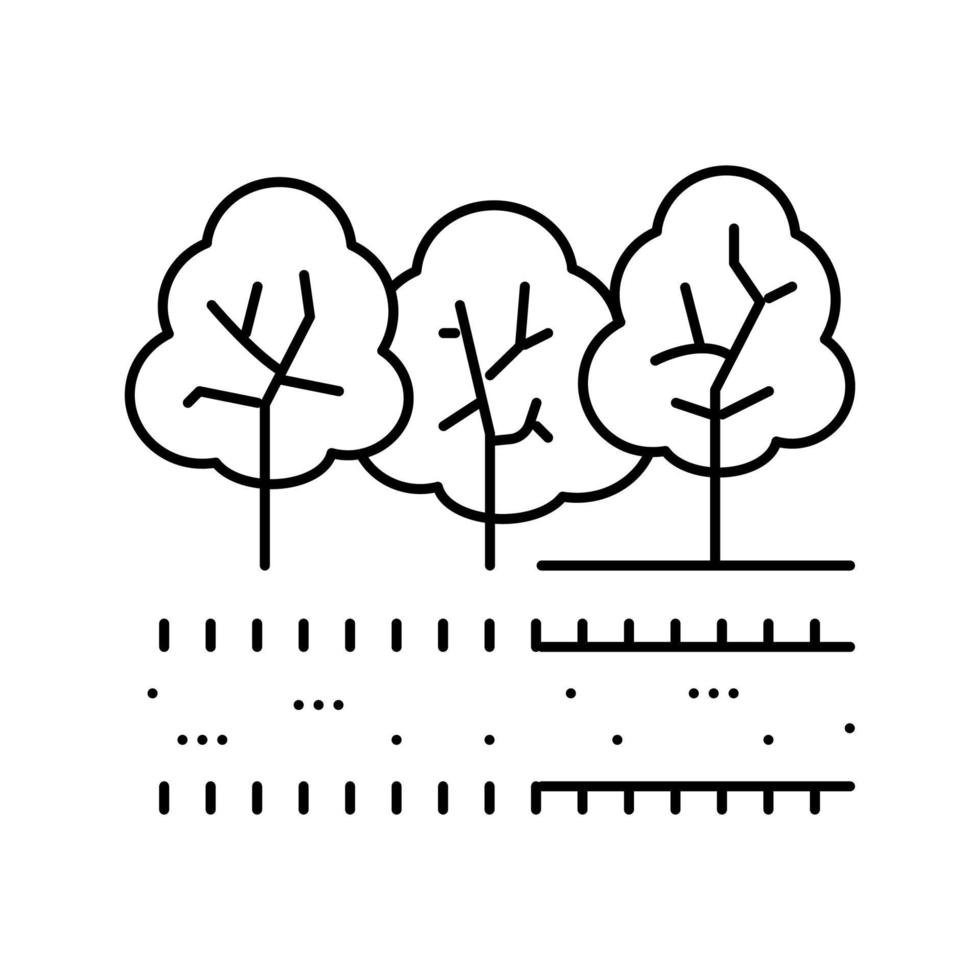 park nature line icon vector illustration