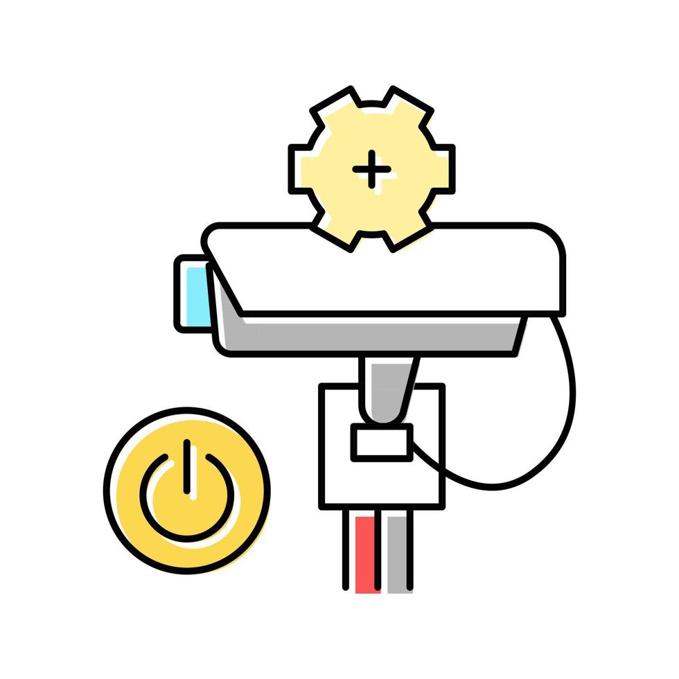 ilustración de vector de icono de color de conexión eléctrica