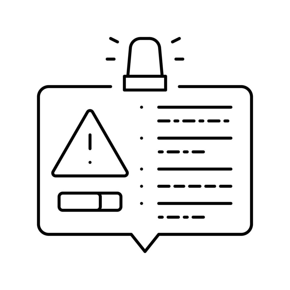 important information line icon vector illustration