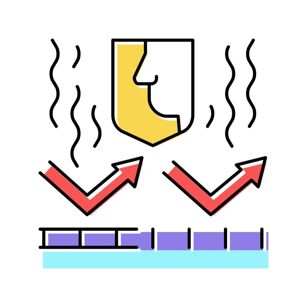 smell protect layer color icon vector illustration