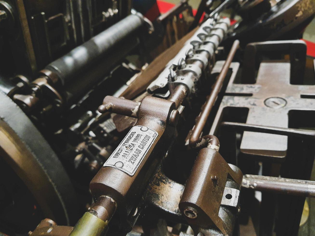 Yogyakarta, Indonesia in November 2022. The Heidelberg printing press located at the Fort Vredeburg Museum photo