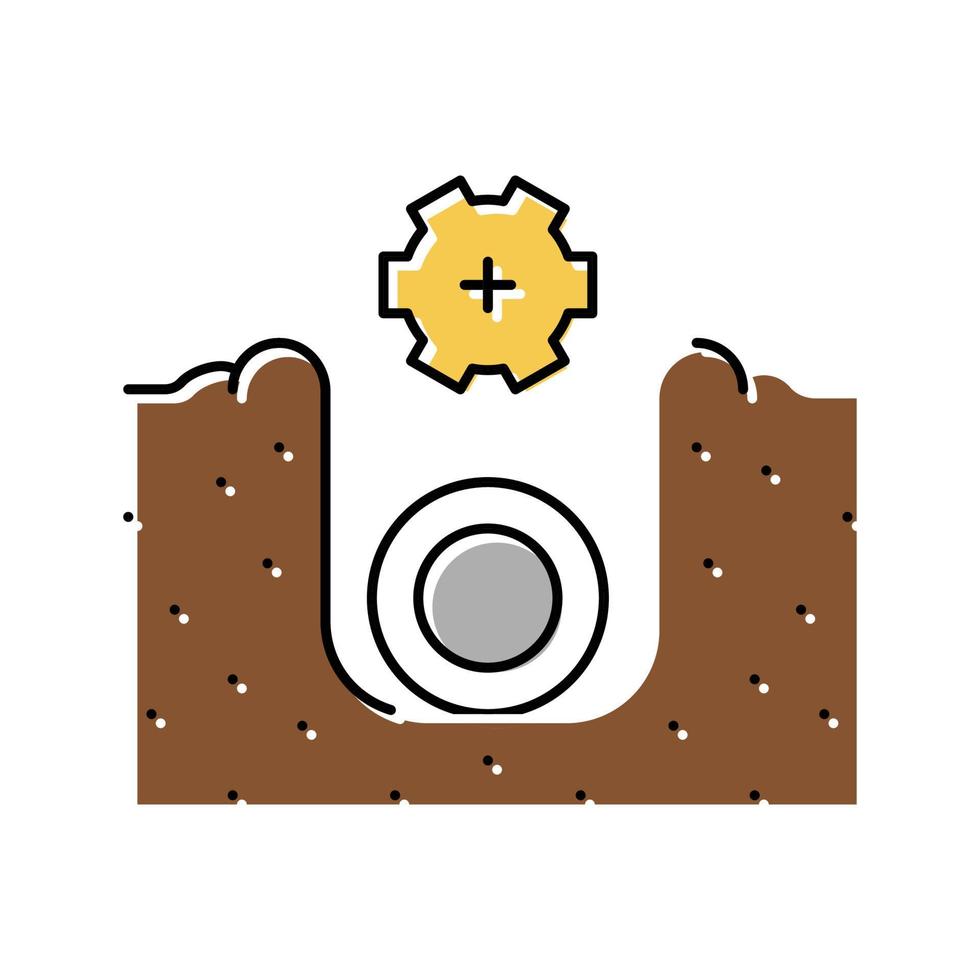 plumbing of drainage system color icon vector illustration