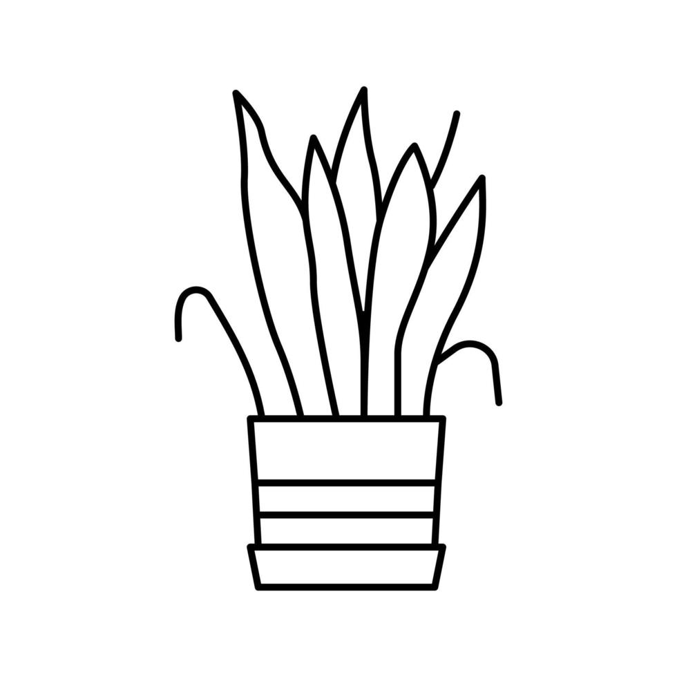 drying house plant line icon vector illustration