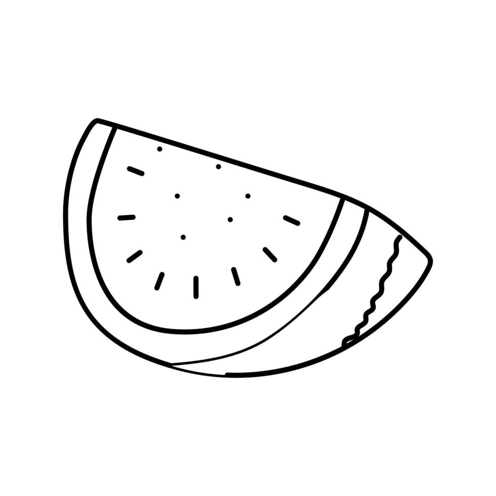 cut slice watermelon line icon vector illustration