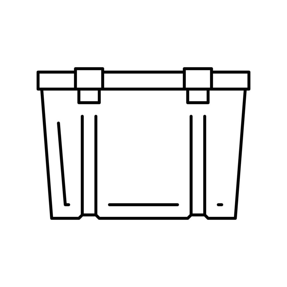 box plastic line icon vector illustration