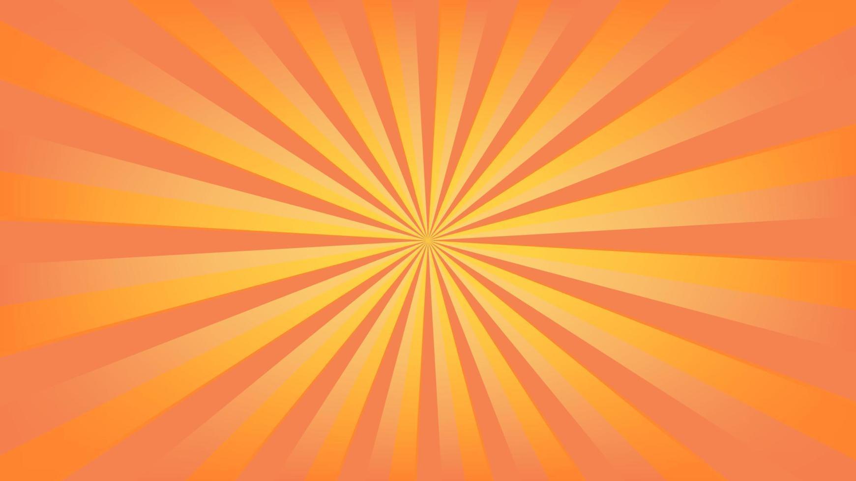 abstract orange sunburst pattern background for modern graphic design element. shining ray cartoon with colorful for website banner wallpaper and poster card decoration vector