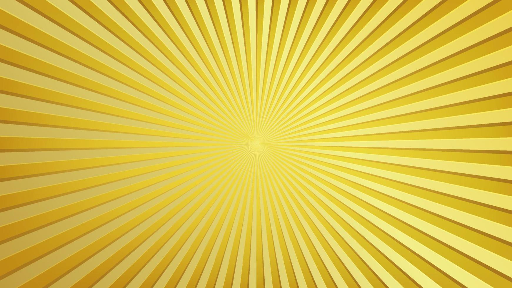 fondo de patrón de rayos de sol de oro abstracto para elemento de diseño gráfico moderno. dibujos animados de rayos brillantes con colores para el fondo de pantalla del banner del sitio web y la decoración de la tarjeta de póster vector