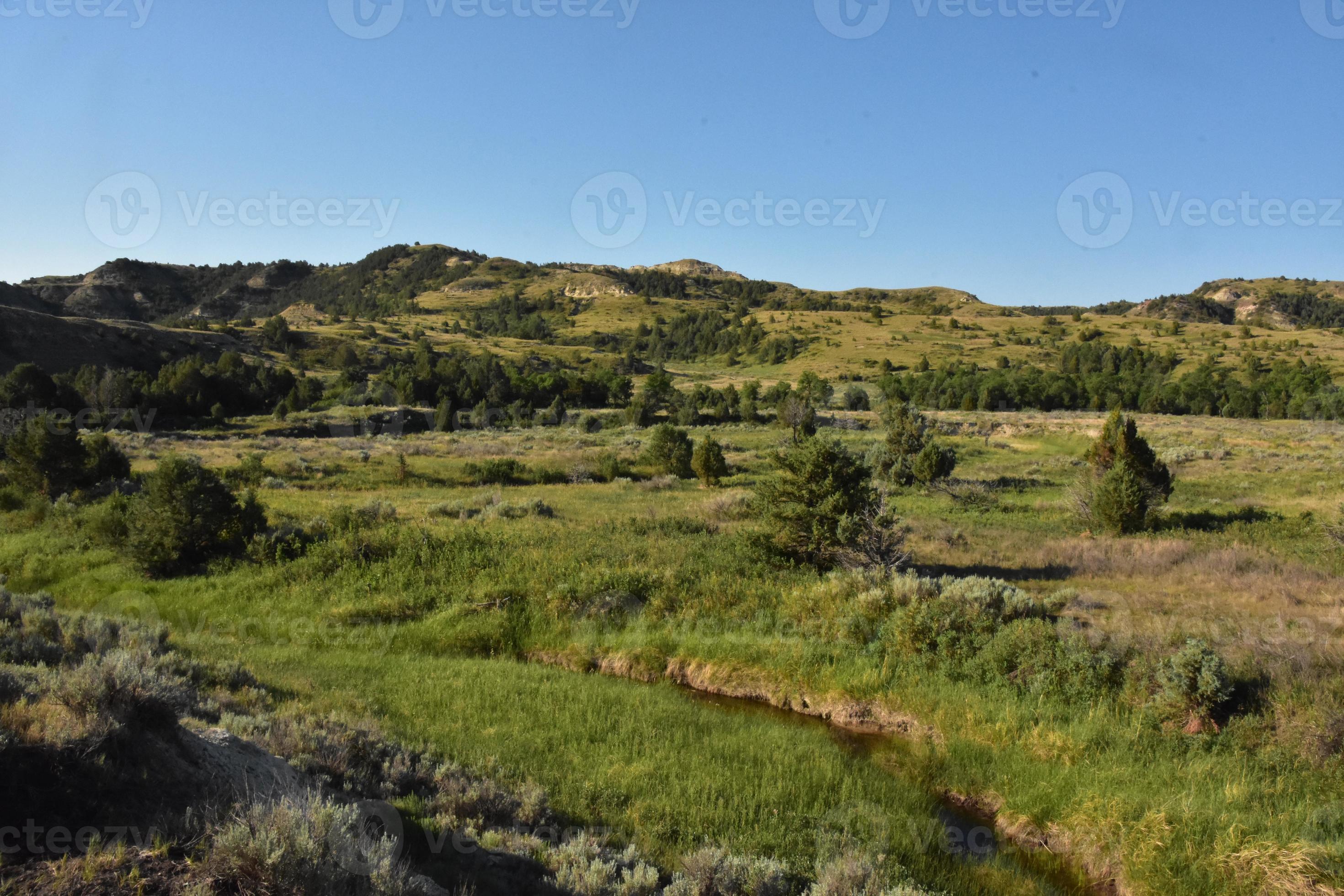 Trekking Trail Through Remote North Dakota Wilderness 19577386 Stock
