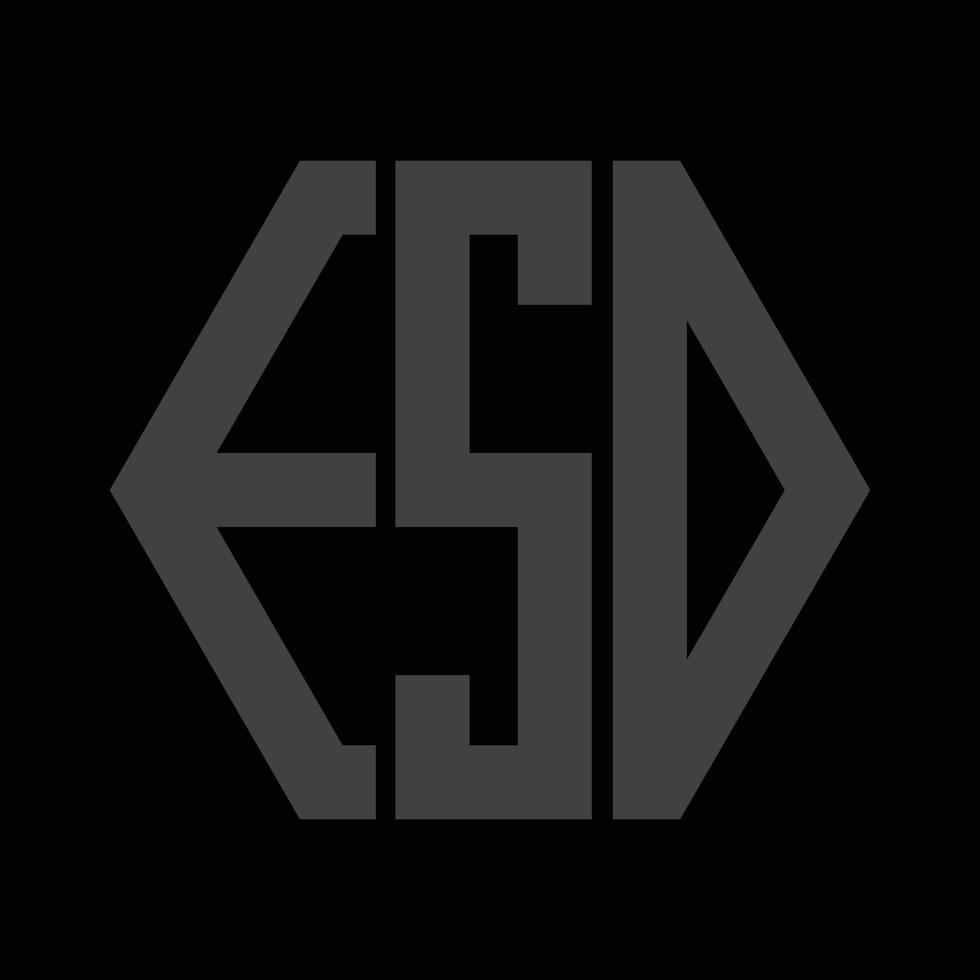 logotipo de letra vectorial de color negro, vector