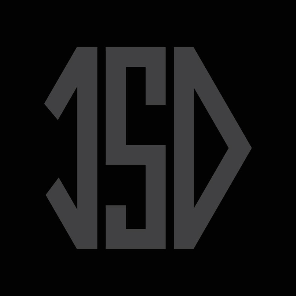 logotipo de letra vectorial de color negro, vector