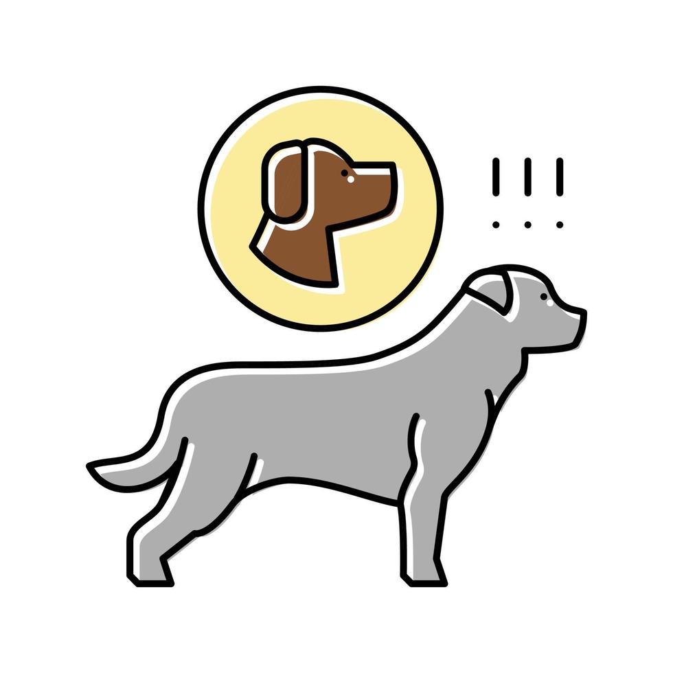 dog chasing animal color icon vector illustration