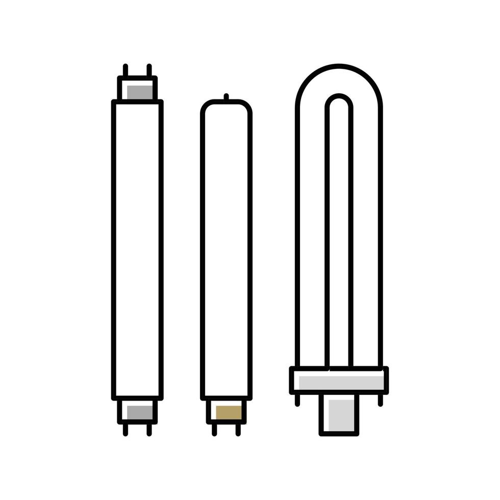 lámpara bombilla color icono vector ilustración