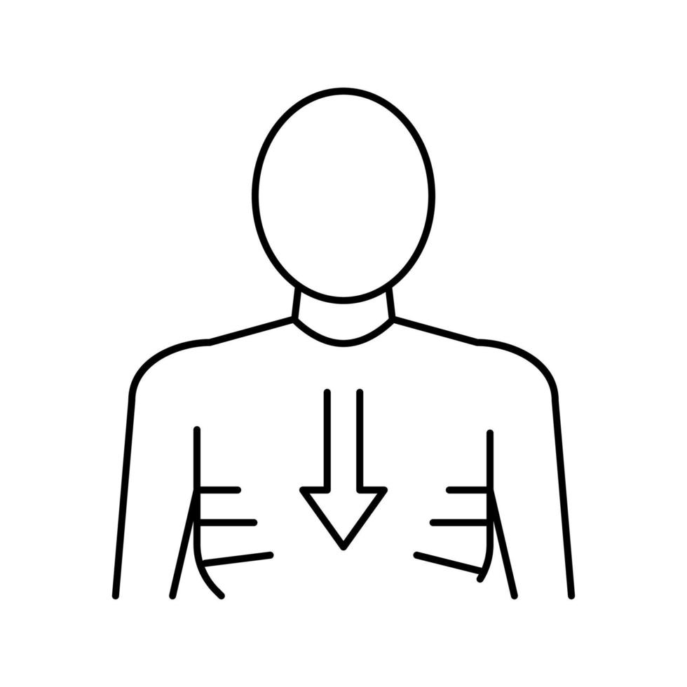 ilustración de vector de icono de línea de pérdida de peso