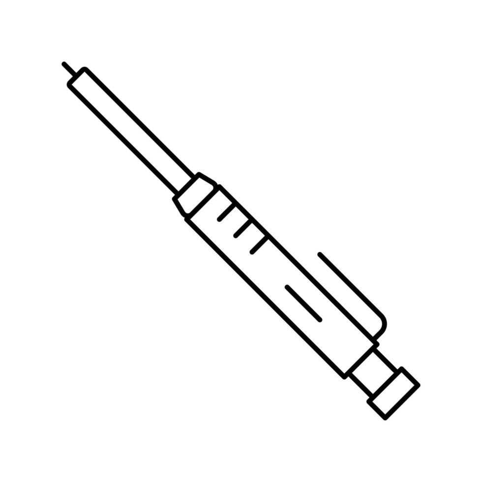 lápiz carpintero línea icono vector ilustración