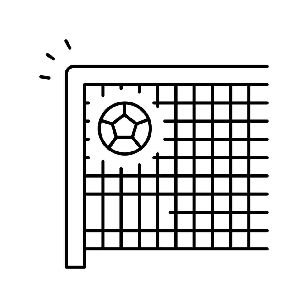 goal soccer line icon vector illustration