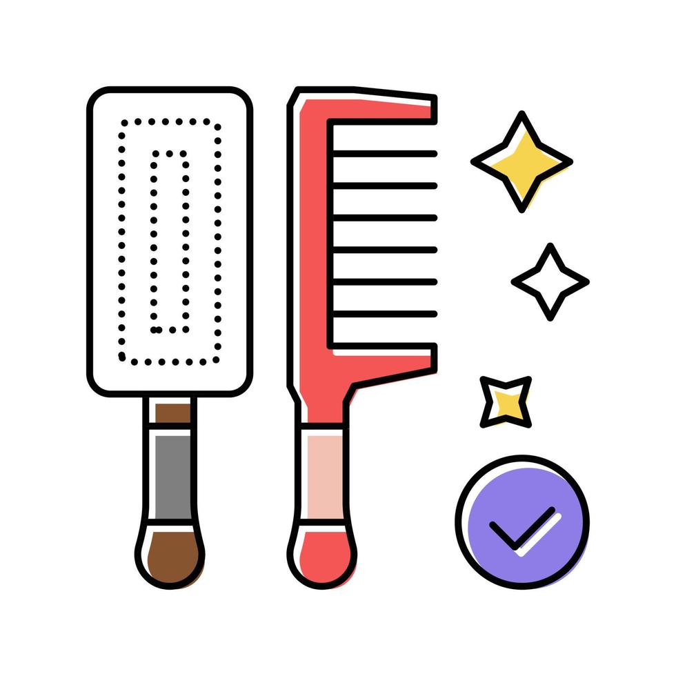 comb hairdresser tool color icon vector illustration