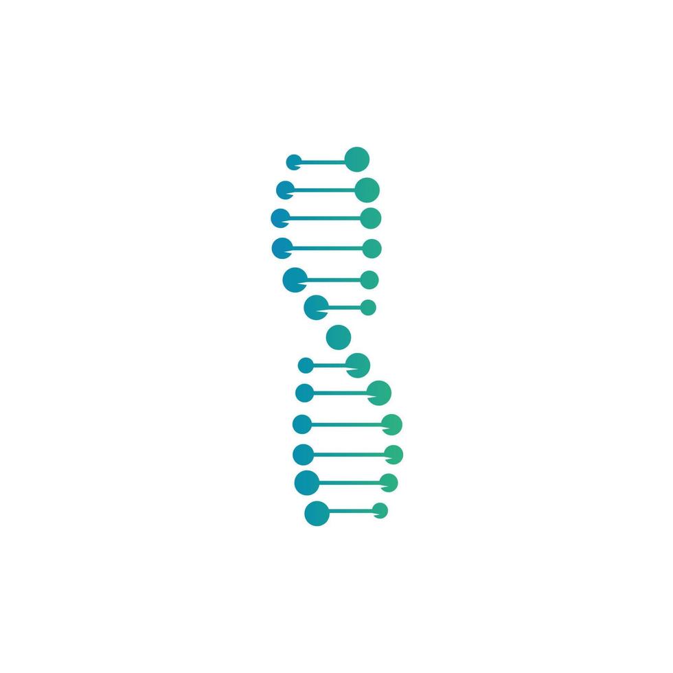 DNA science abstract logo design vector icon template for technology