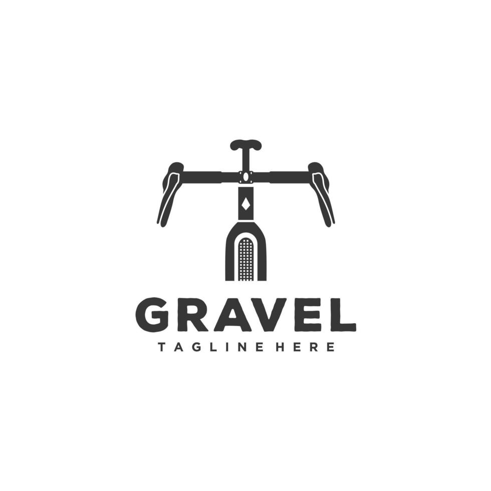 Gravel bike cyclocross bicycle logo design vector icon