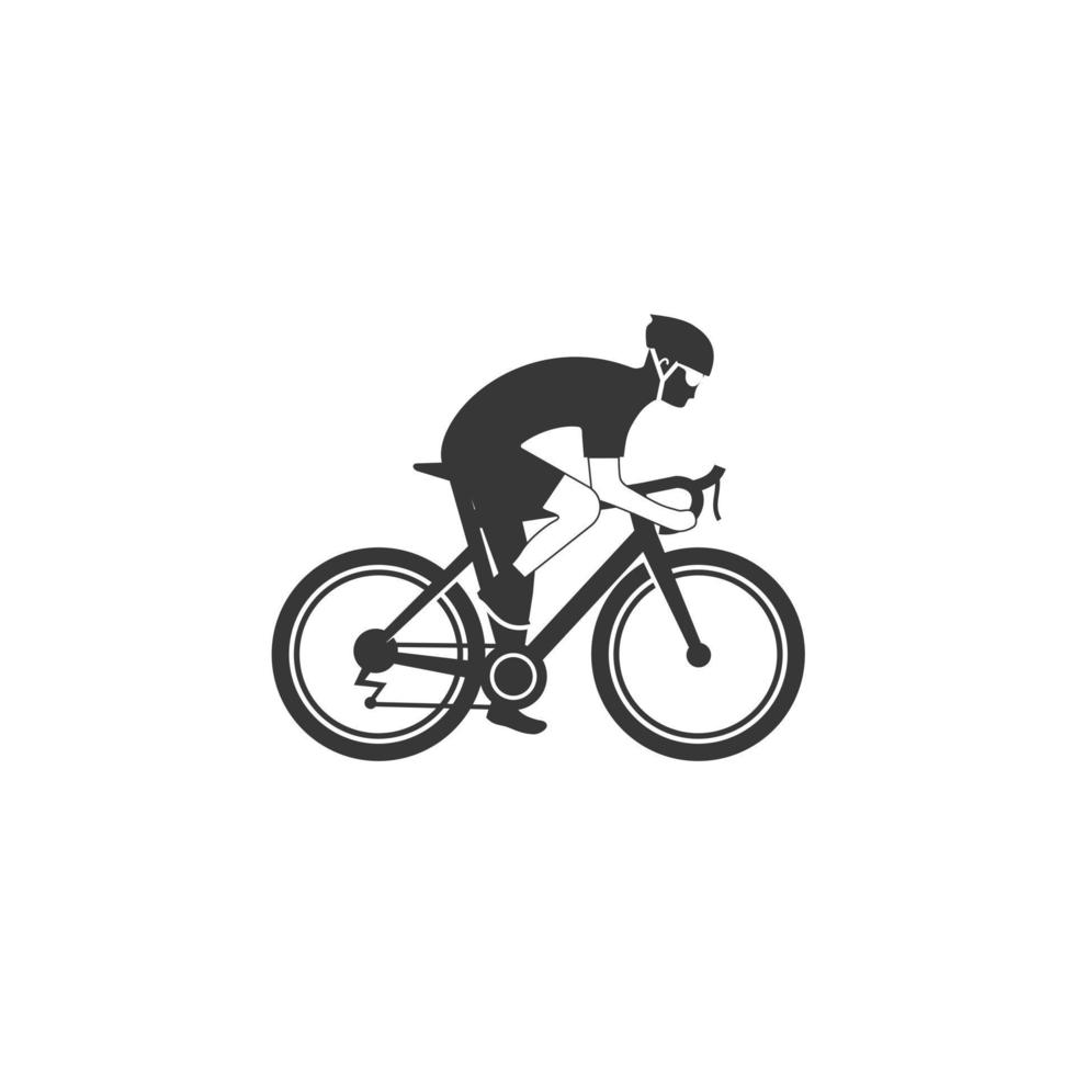 ciclismo carrera silueta estilizado símbolo logotipo diseño icono vector