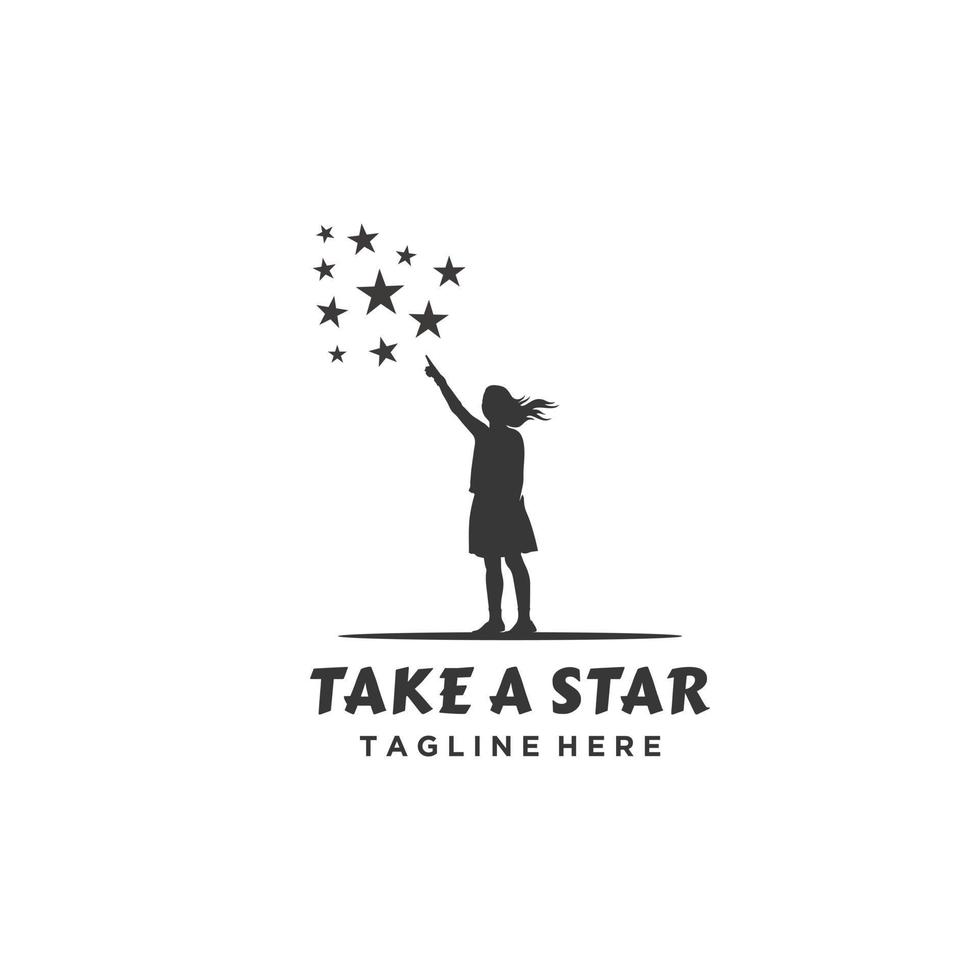 Take a Star Logo Design Graphic Template vector