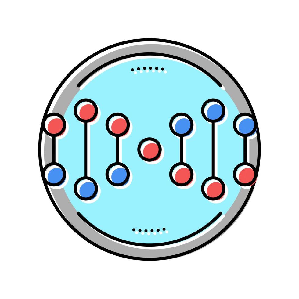 chemical genetic formula color icon vector illustration