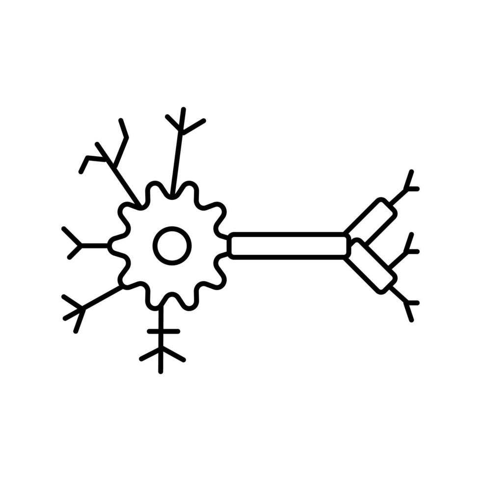 biological model neural network line icon vector illustration