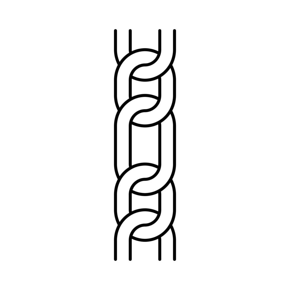 long and short chain line icon vector illustration