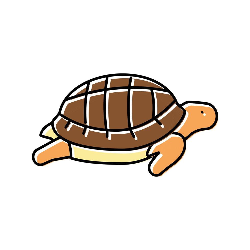 turtle pet color icon vector illustration