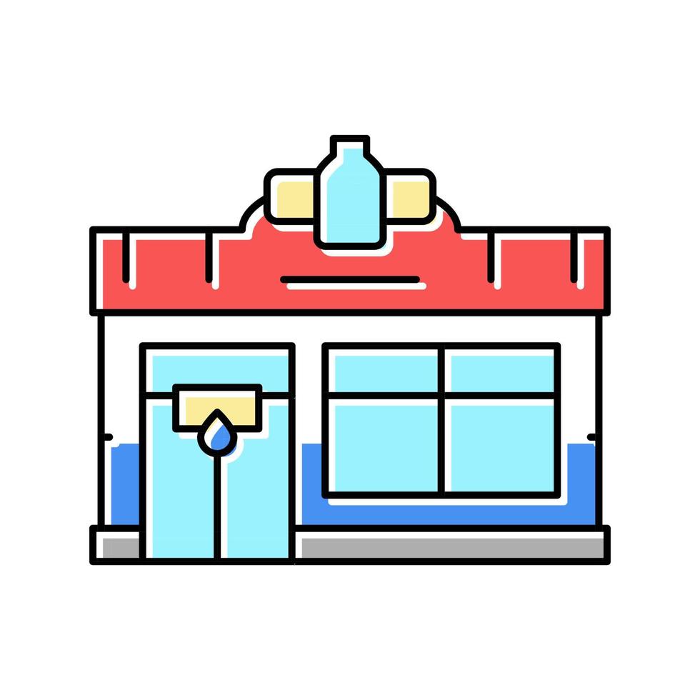 water store color icon vector illustration