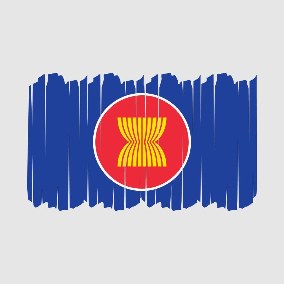 Asean Flag Brush Strokes vector