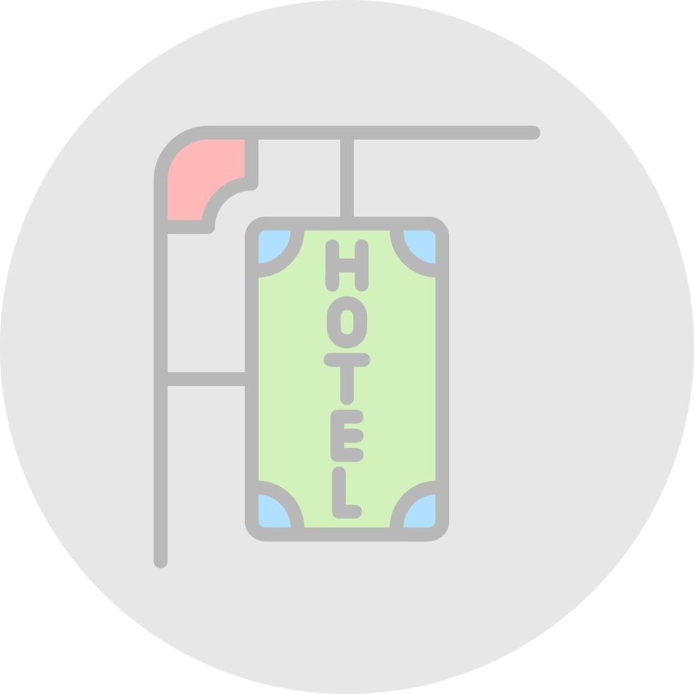 icono de vector de signo de hotel