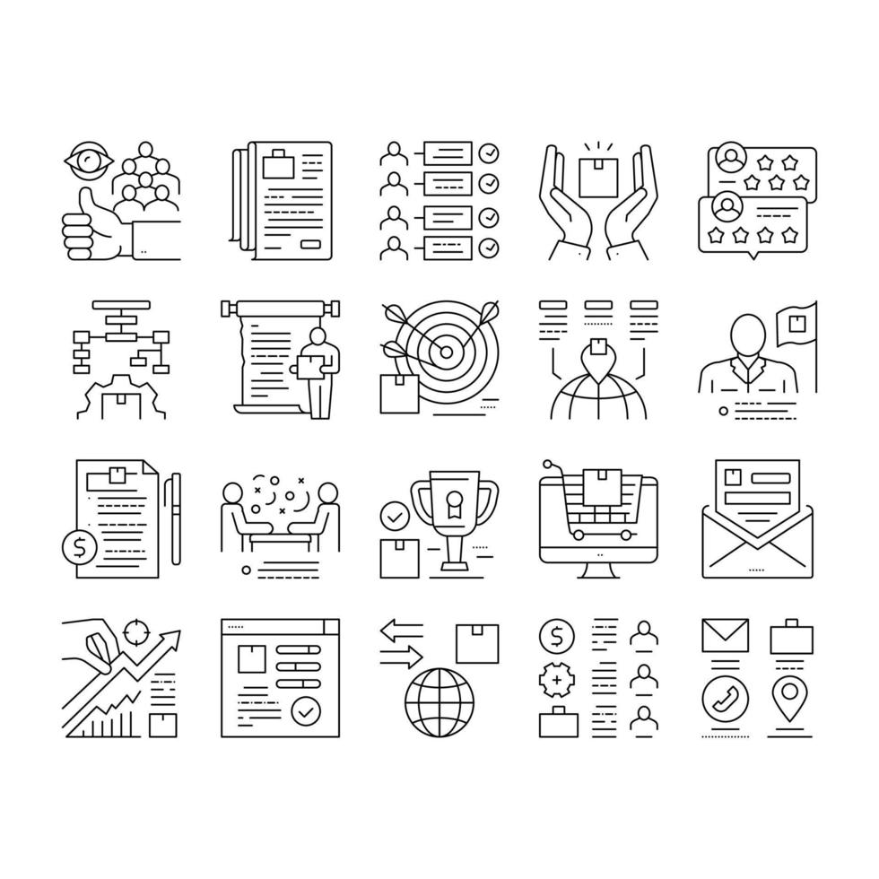About Us Presentation Collection Icons Set Vector
