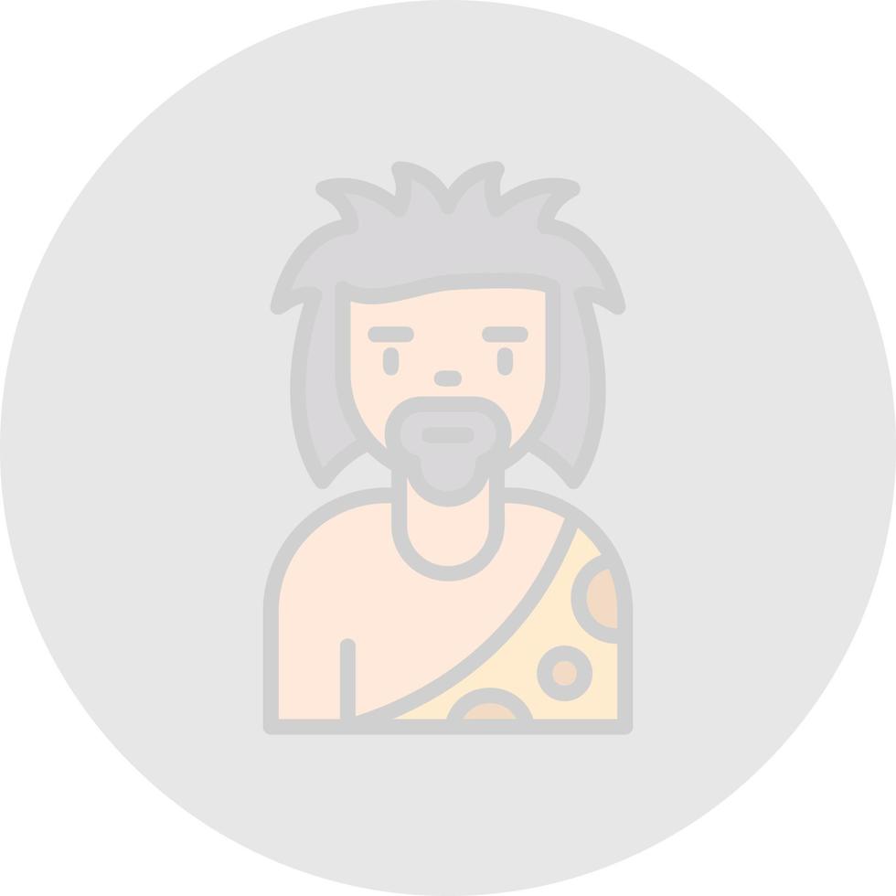 icono de vector de hombre de piedra