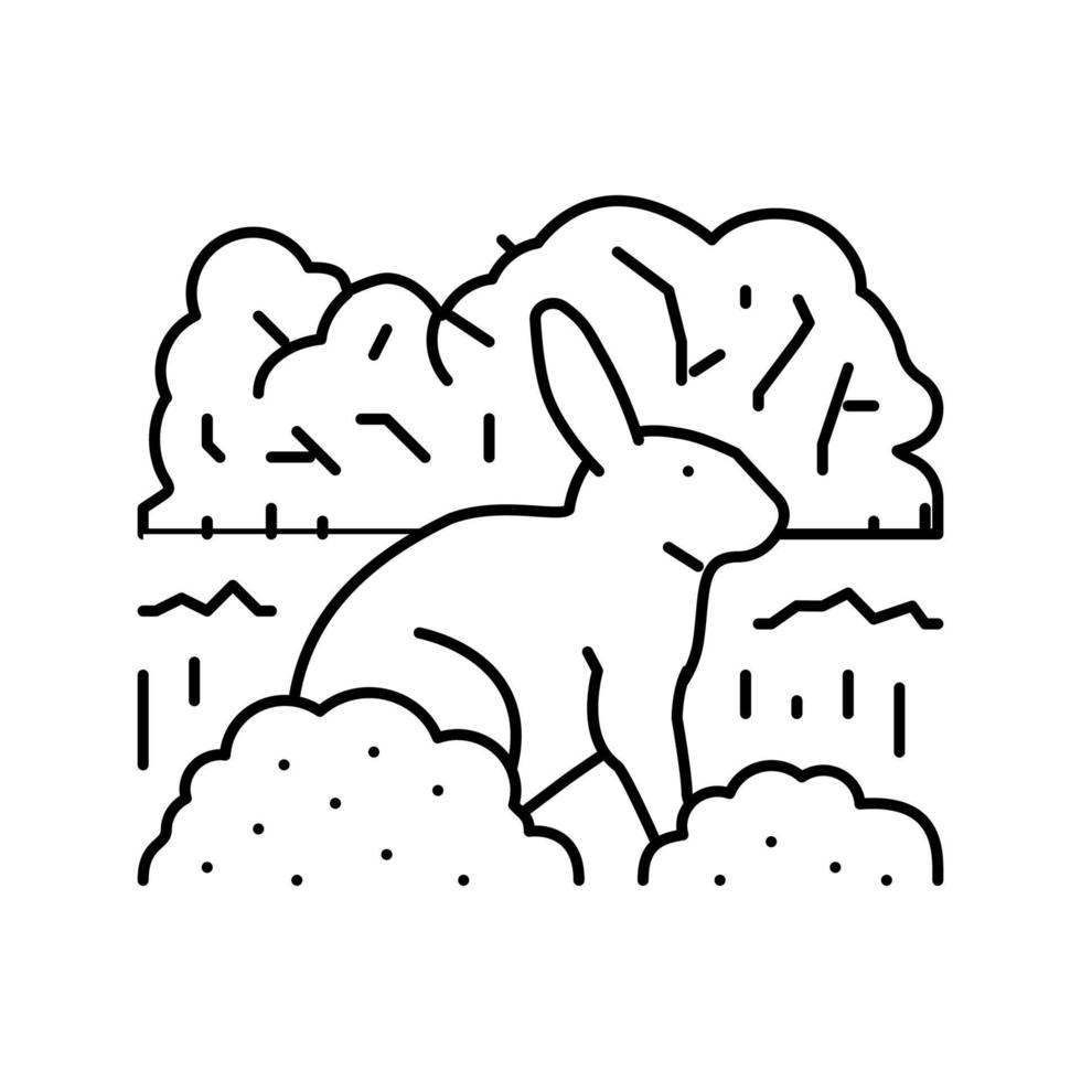 ilustración de vector de icono de línea de primavera de pascua