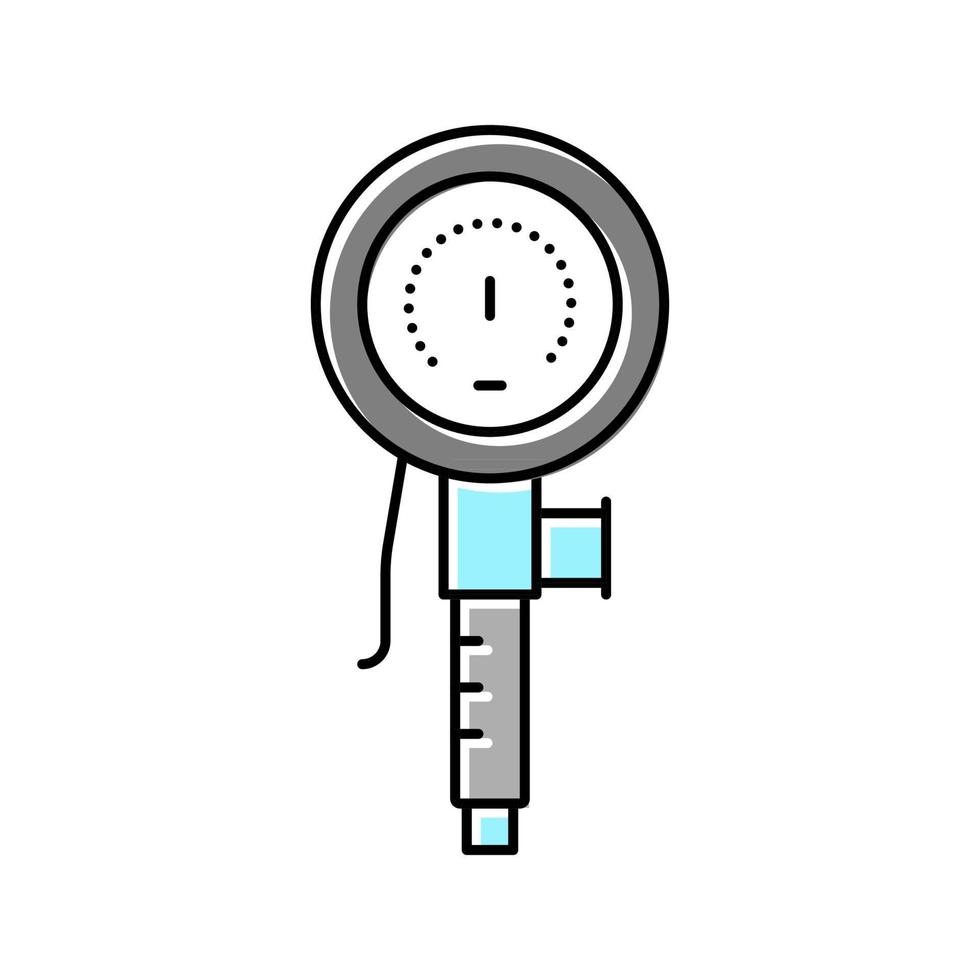 pressure measurement part of air compressor color icon vector illustration