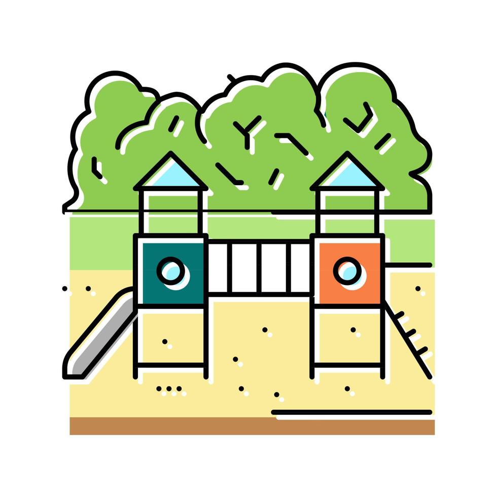 playground park color icon vector illustration