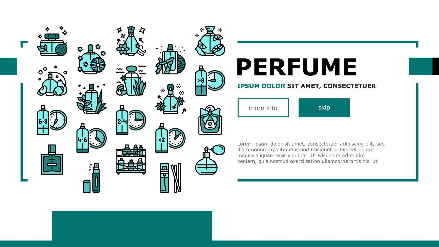perfumery glass luxury cosmetic landing header vector