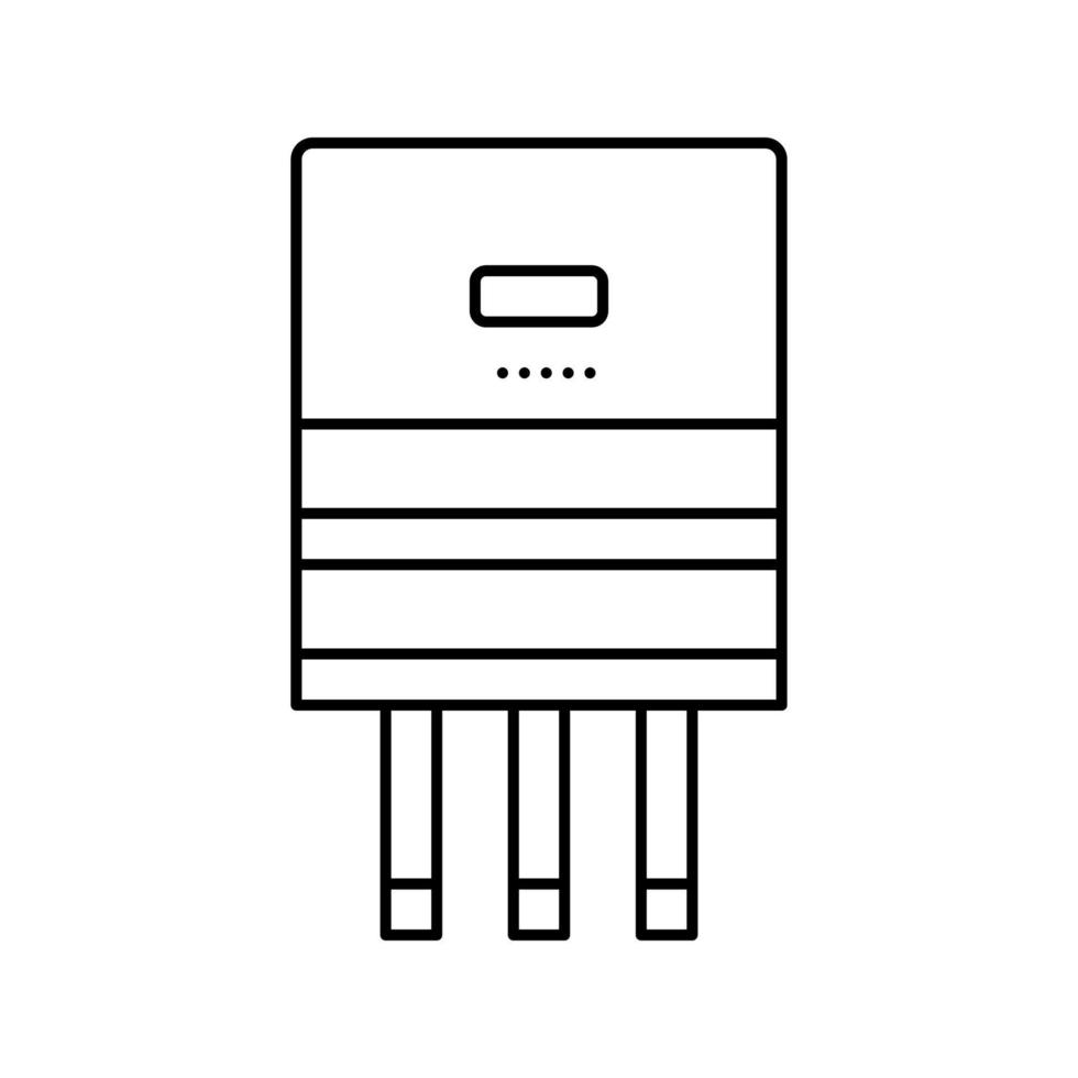 ilustración de vector de icono de línea de producción de semiconductores