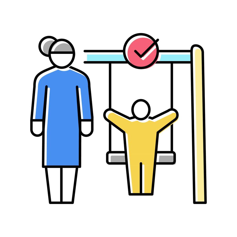 care outside home color icon vector illustration